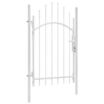 Gartentor Stahl 1x2,25 m Weiß