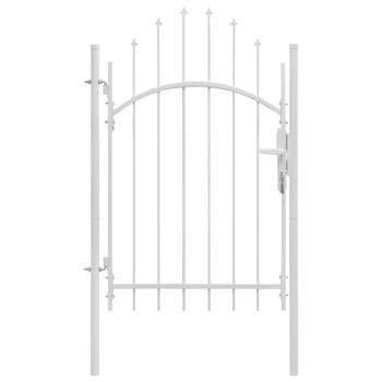 Gartentor Stahl 1x2,25 m Weiß