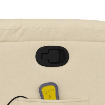 Massage-Relaxsessel, cremefarbener Stoff