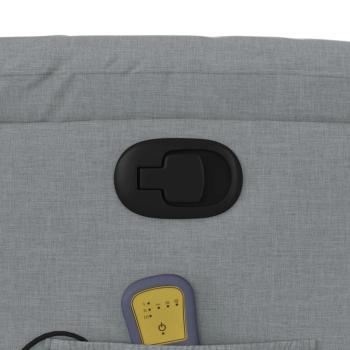 Massage-Relaxsessel, hellgrauer Stoff