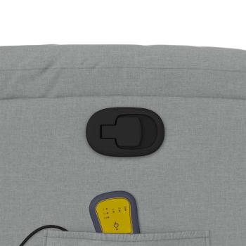 Massage-Relaxsessel, hellgrauer Stoff