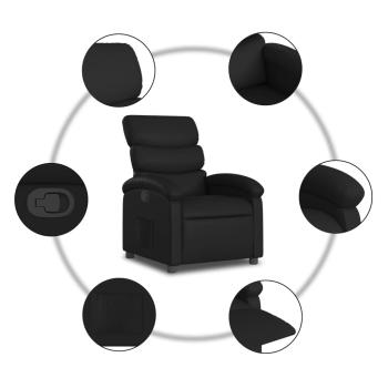 Relaxsessel, Kunstleder, Schwarz