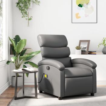 ARDEBO.de - Massagesessel Relaxsessel Grau Kunstleder