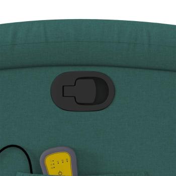 Massage-Relaxsessel, dunkelgrüner Stoff