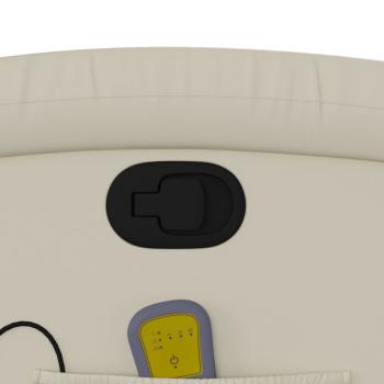 Massagesessel mit Relaxfunktion, Kunstleder, Creme