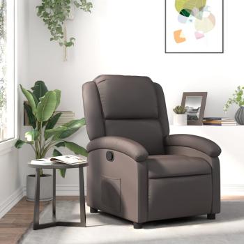 ARDEBO.de - Relaxsessel Dunkelbraun Echtleder