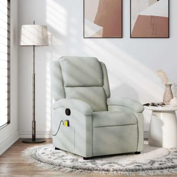 ARDEBO.de - Massage-Relaxsessel, hellgrauer Samt