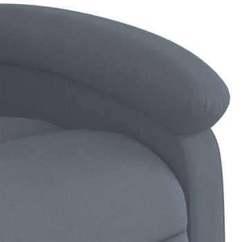 Massage-Relaxsessel, dunkelgrauer Samt