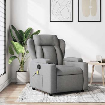 ARDEBO.de - Massage-Relaxsessel, hellgrauer Stoff