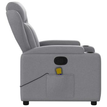Massage-Relaxsessel, hellgrauer Stoff