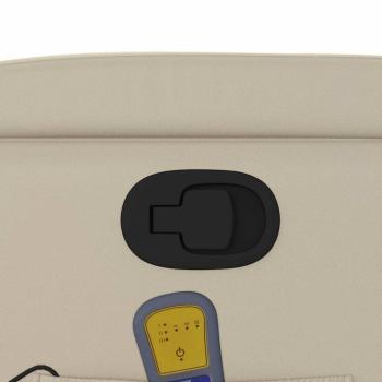 Massagesessel mit Relaxfunktion, Kunstleder, Creme