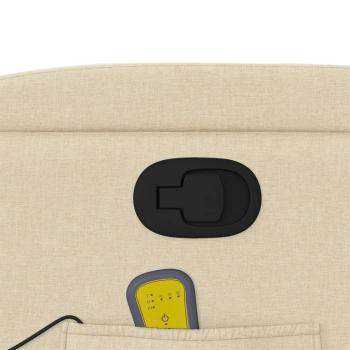 Massage-Relaxsessel, cremefarbener Stoff