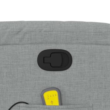 Massage-Relaxsessel, hellgrauer Stoff