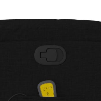 Massage-Relaxsessel, schwarzer Stoff