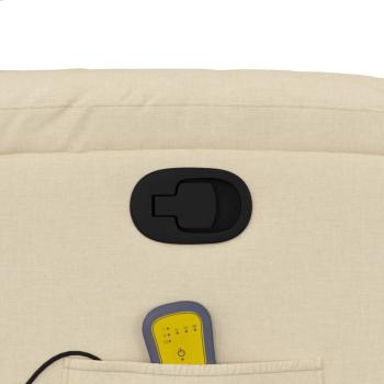 Massage-Relaxsessel, cremefarbener Stoff