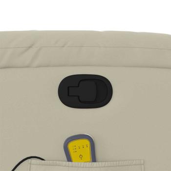 Massagesessel mit Relaxfunktion, Kunstleder, Creme