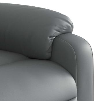 Massagesessel Relaxsessel Grau Kunstleder