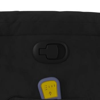 Massage-Relaxsessel, schwarzer Mikrofaserstoff