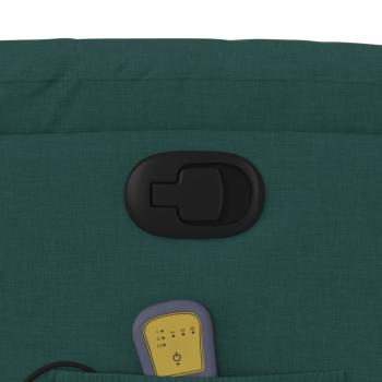 Massage-Relaxsessel, dunkelgrüner Stoff