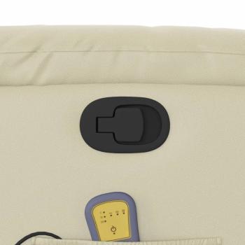 Massagesessel mit Relaxfunktion, Kunstleder, Creme