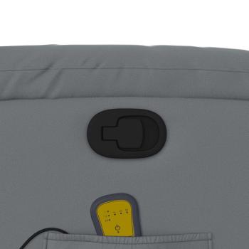 Massagesessel Relaxsessel Grau Kunstleder