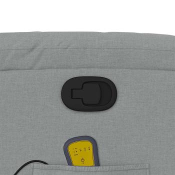 Massage-Relaxsessel, hellgrauer Stoff