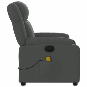 Massage-Relaxsessel, Stoff, Dunkelgrau