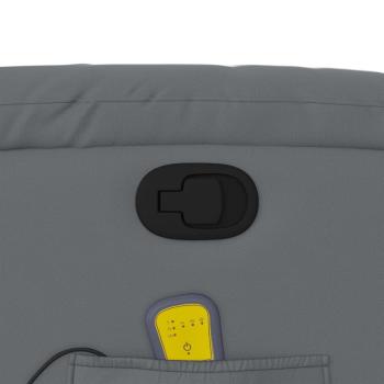 Massagesessel Relaxsessel Grau Kunstleder