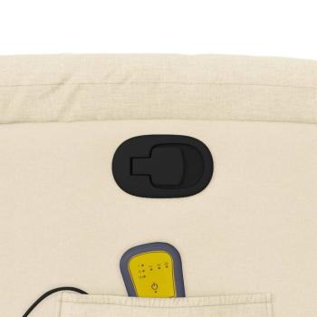 Massage-Relaxsessel, cremefarbener Stoff