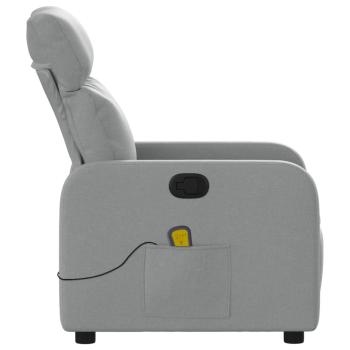 Massage-Relaxsessel Hellgrau Stoff