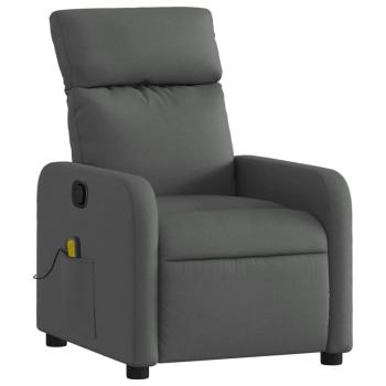 Massage-Relaxsessel, Stoff, Dunkelgrau