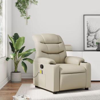 ARDEBO.de - Massagesessel mit Relaxfunktion, Kunstleder, Creme