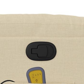 Massage-Relaxsessel, cremefarbener Stoff