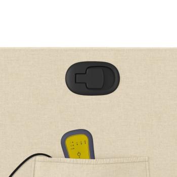 Massage-Relaxsessel, cremefarbener Stoff