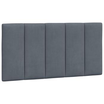 Kopfteilkissen "Hanko" Dunkelgrau 100 cm Samt