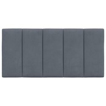 Kopfteilkissen "Hanko" Dunkelgrau 100 cm Samt