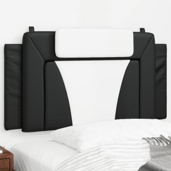 ARDEBO.de - Kopfteilkissen "Viana" Schwarz-Weiß 100 cm Kunstleder