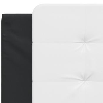Kopfteilkissen "Zadar" Schwarz-Weiß 100 cm Kunstleder