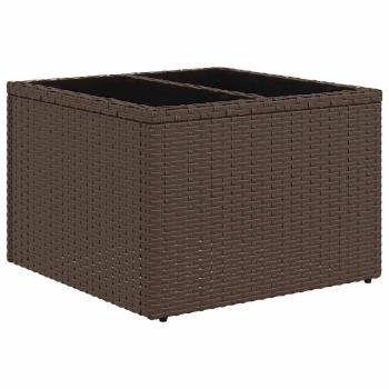 7-teiliges Gartensofa-Set mit Kissen, braun, Polyrattan