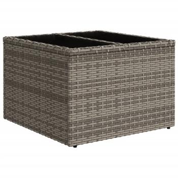 5-teiliges Gartensofa-Set mit Kissen, grau, Polyrattan