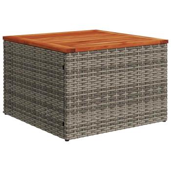 7-teiliges Gartensofa-Set mit Kissen, grau, Polyrattan