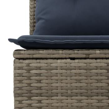 ARDEBO.de - 11-teiliges Gartensofa-Set mit Kissen, grau, Polyrattan