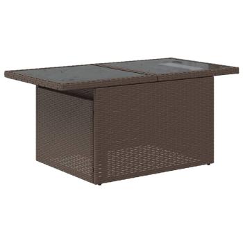 5-teiliges Gartensofa-Set mit Kissen, braun, Polyrattan