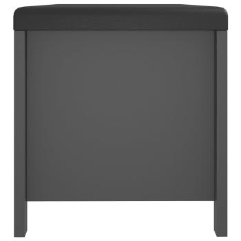 Aufbewahrungsbox mit Kissen Grau 105x40x45 cm