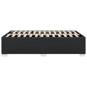 Bettgestell ohne Matratze Schwarz Vollkunstleder