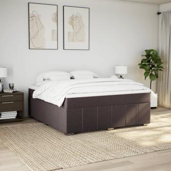 Boxspringbett mit Matratze Dunkelbraun 180x200 cm Stoff
