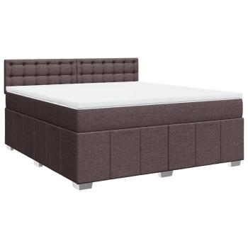 ARDEBO.de - Boxspringbett mit Matratze Dunkelbraun 180x200 cm Stoff