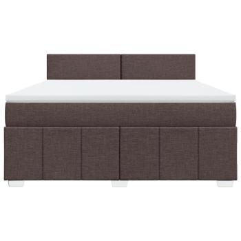 Boxspringbett mit Matratze Dunkelbraun 180x200 cm Stoff