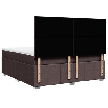 Boxspringbett mit Matratze Dunkelbraun 180x200 cm Stoff
