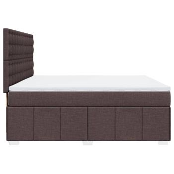 ARDEBO.de - Boxspringbett mit Matratze Dunkelbraun 180x200 cm Stoff